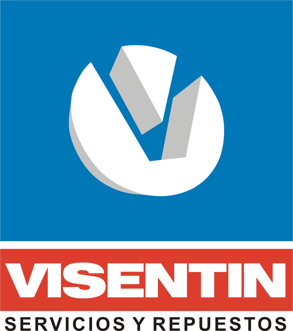 Isologo 2 color logo visentin reparacion de cigueñales, posicionamiento en google, agencia taps